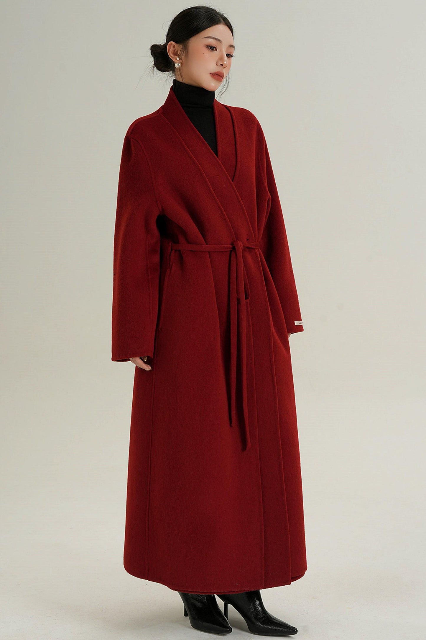 Sophisticated Red Wool Coat