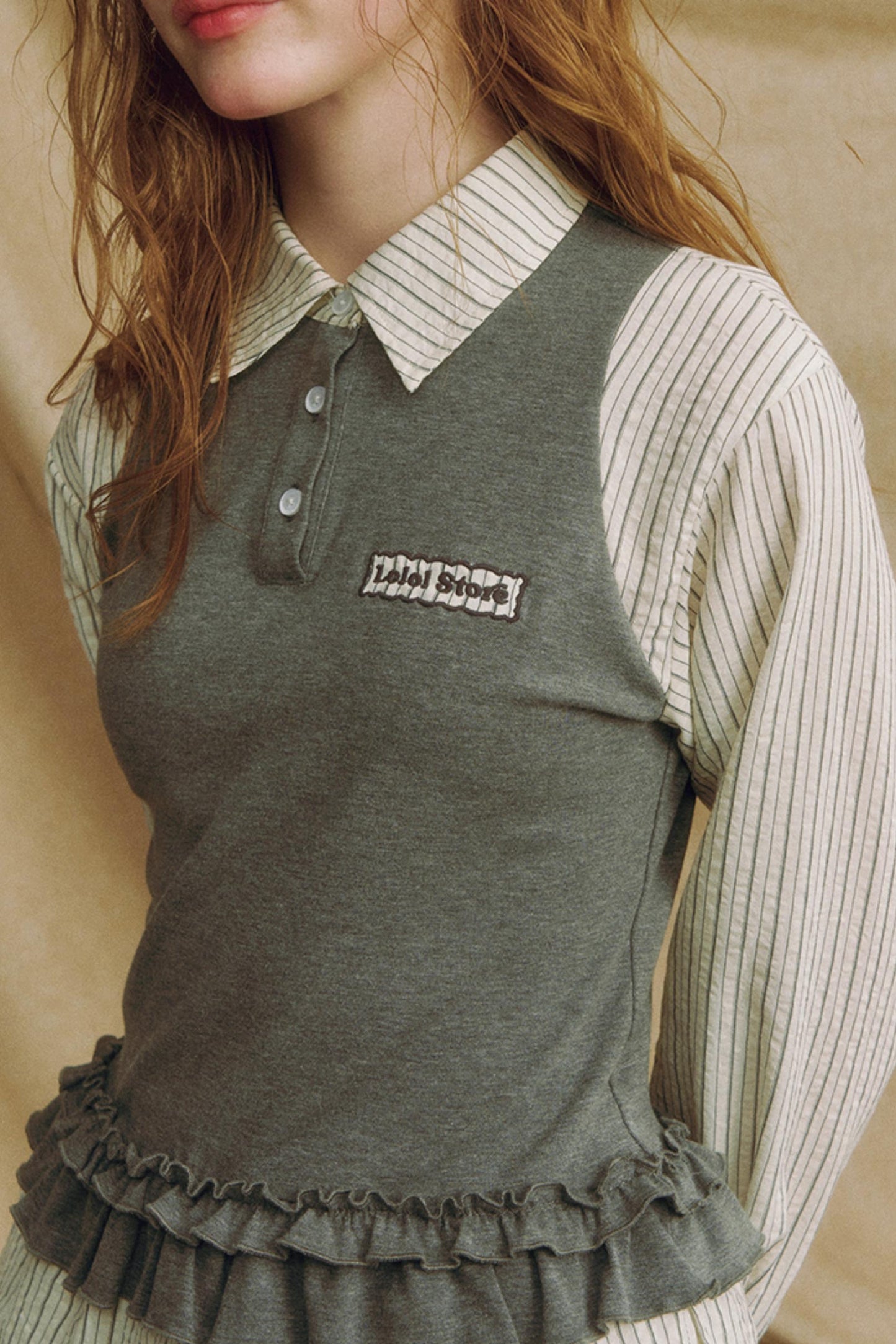 Chic Plaid Lace Layered Top