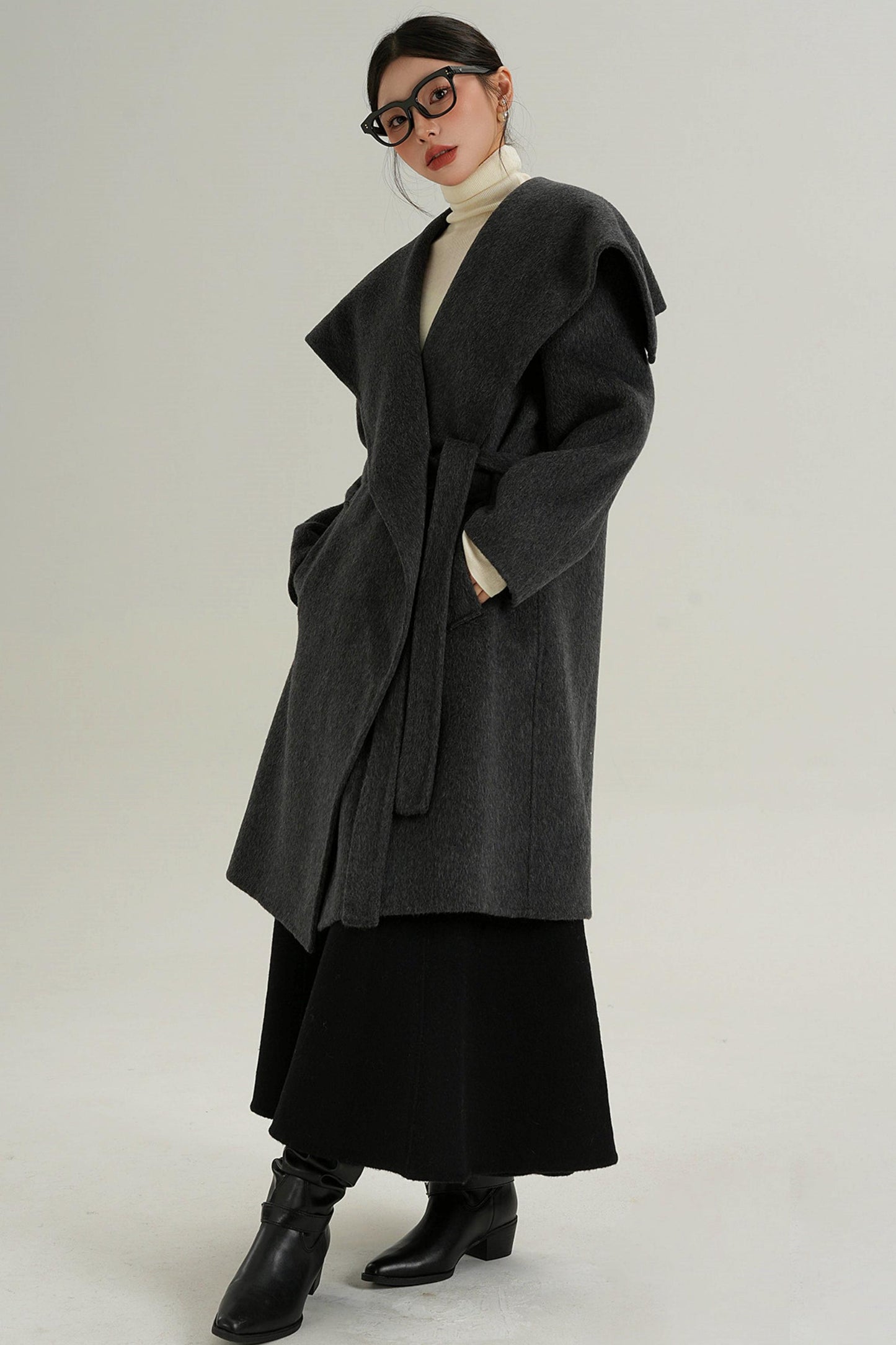 Large Lapel Wool Coat