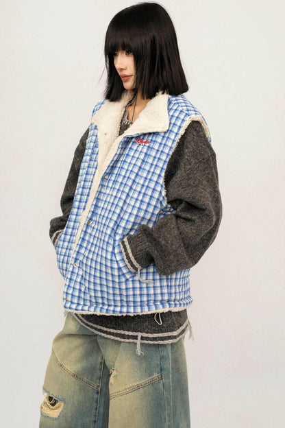 Retro Plaid Quilted Jacket