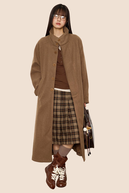Autumn Woolen Trench Coat