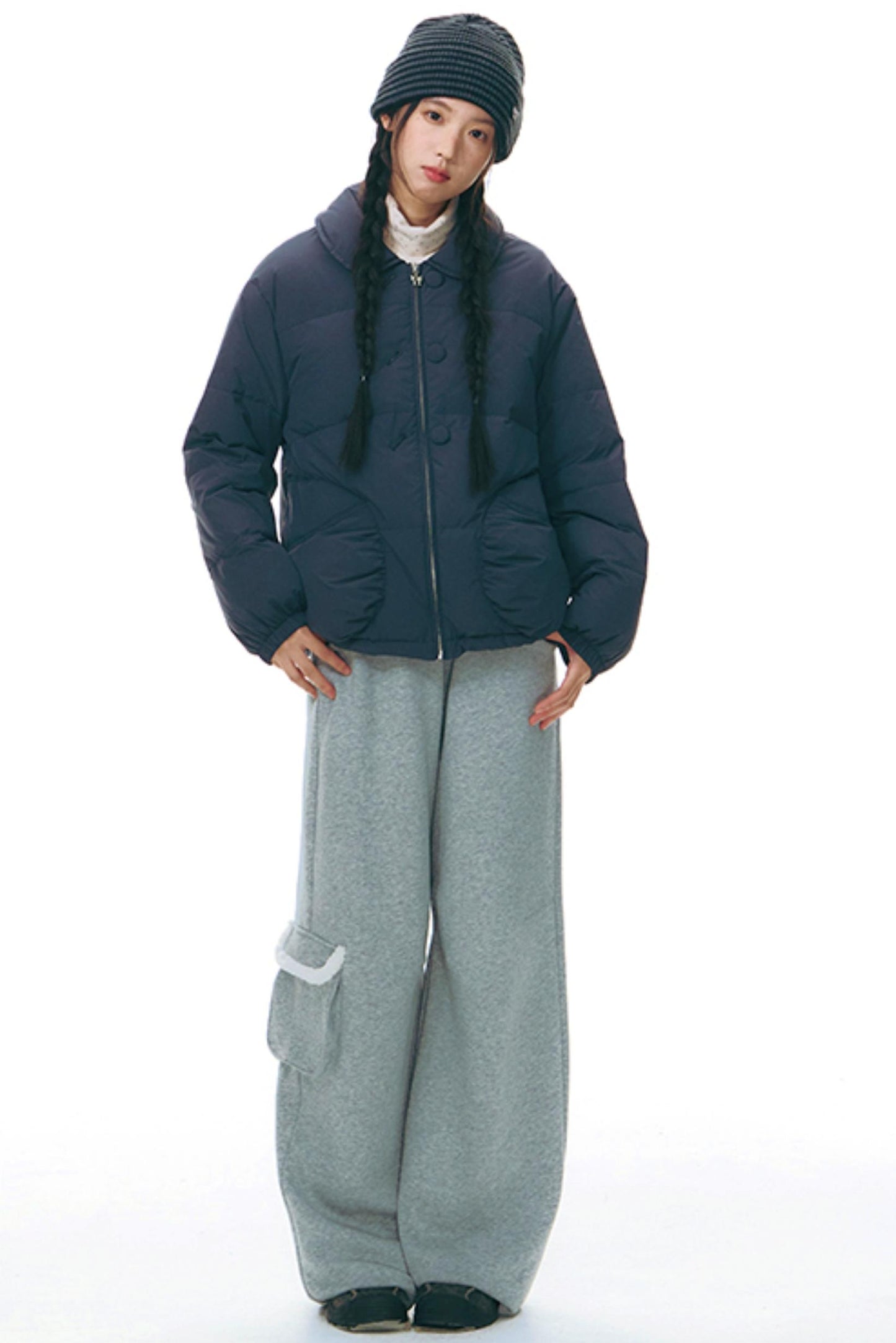 Winter Curved Pocket Cotton Jacket