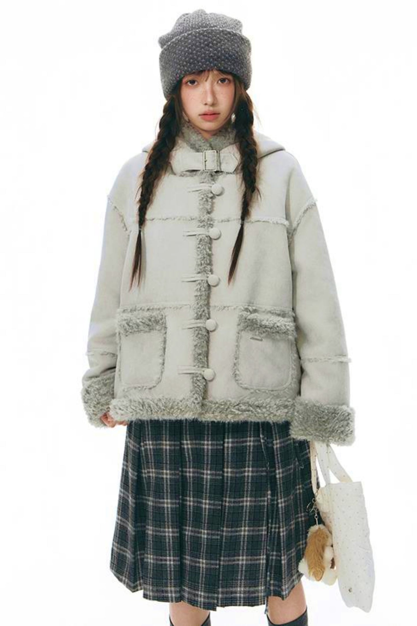 Integrated Hooded Short Coat