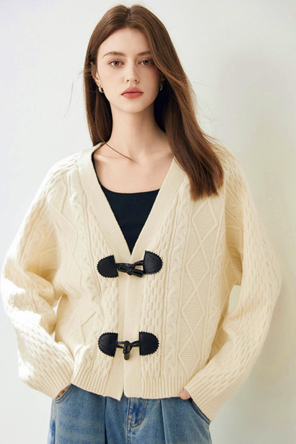 Cow Horn Buckle Cardigan