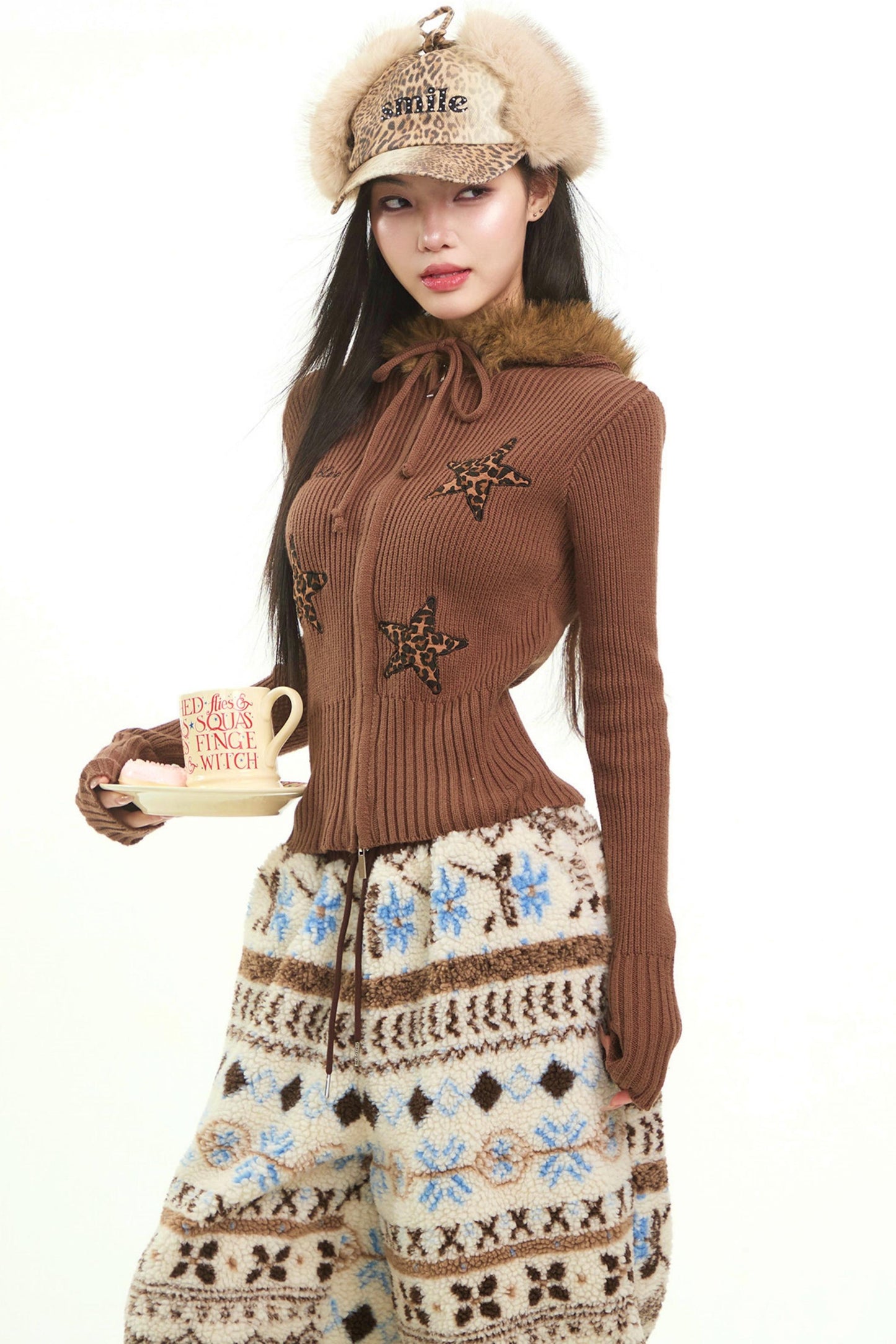 Fair Isle Lamb Wool Pants