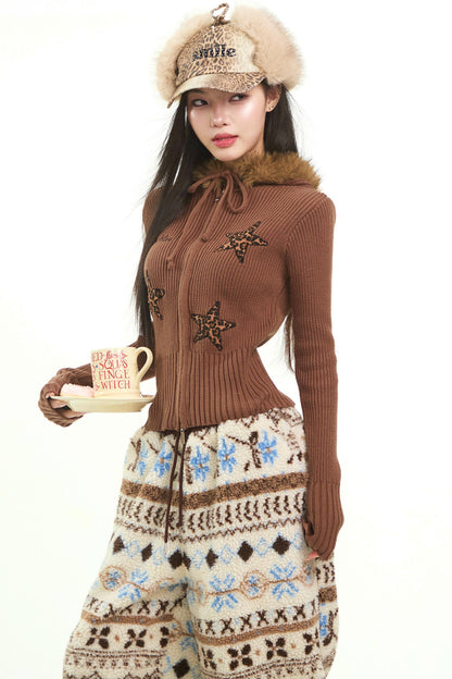 Fair Isle Lamb Wool Pants