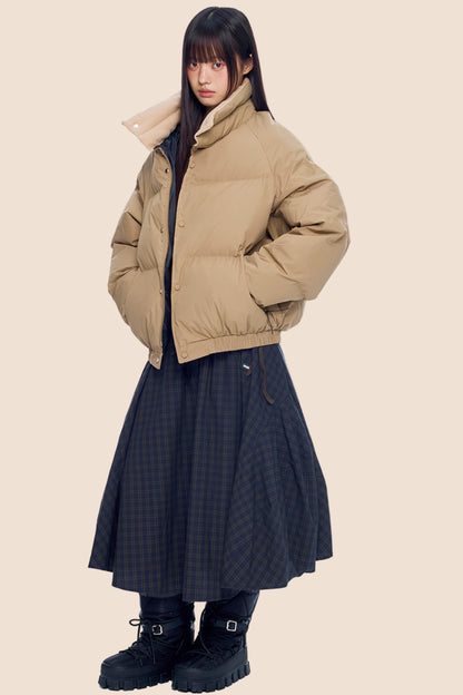 Color-Blocked Cotton Winter Jacket