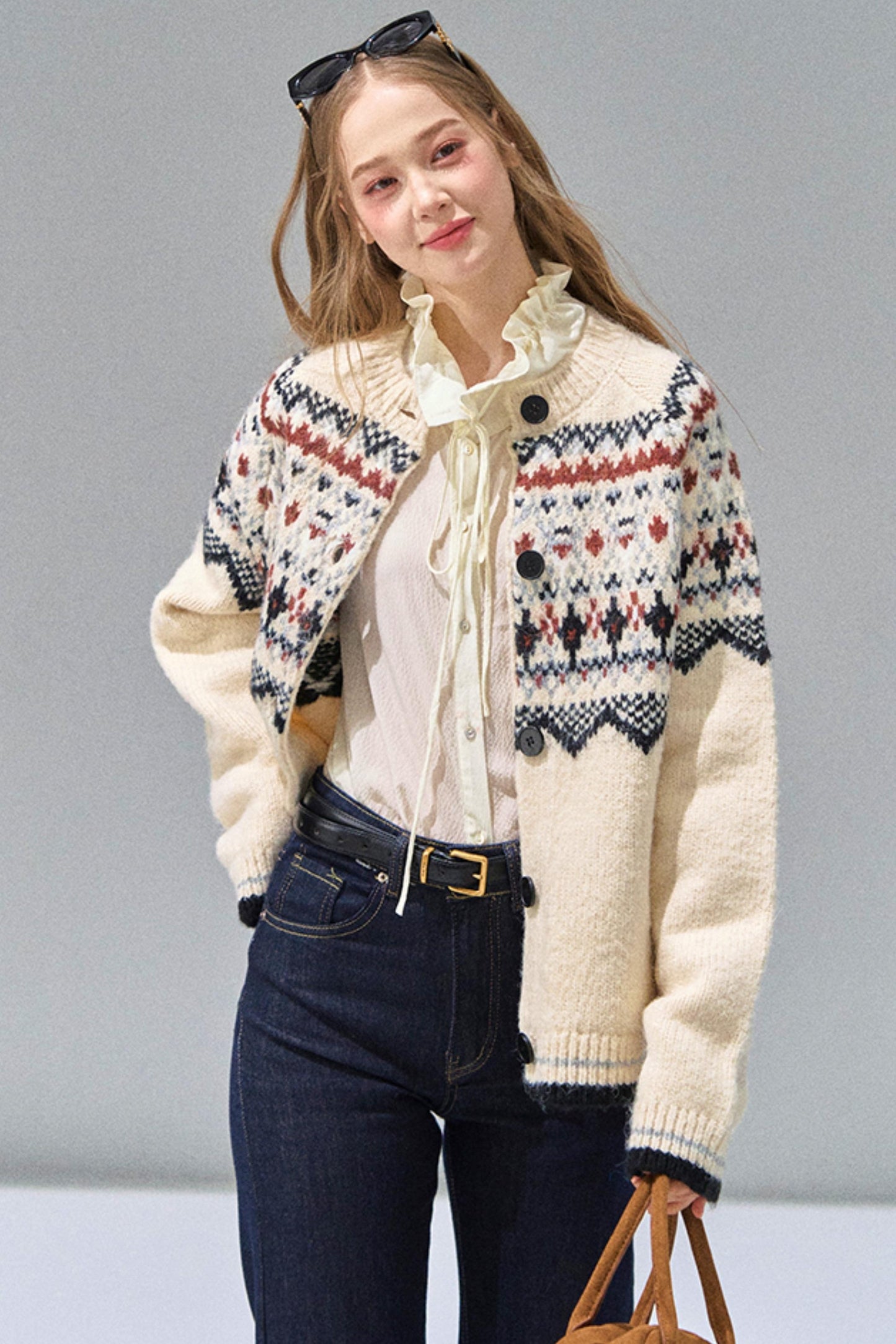 Luxury Fair Isle Sweater Jacket