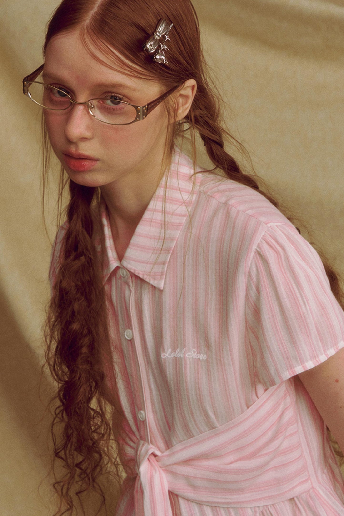 Chic Plaid Bow Tie Blouse