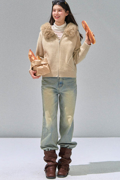 Luxury Knit Hooded Jacket