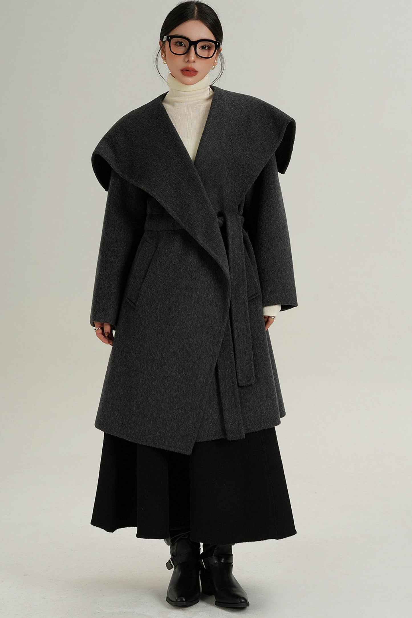 Large Lapel Wool Coat