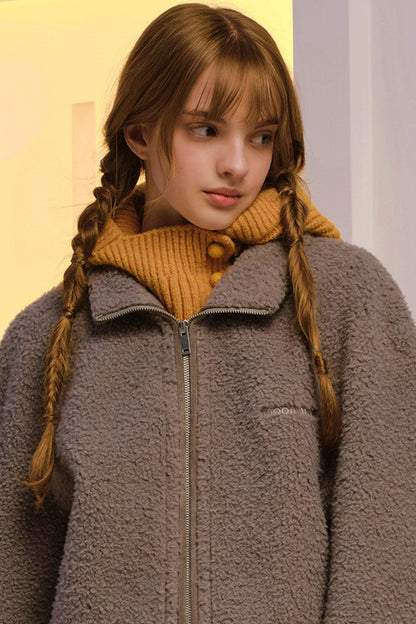 Sheep Wool Blend Knitted Balaclava