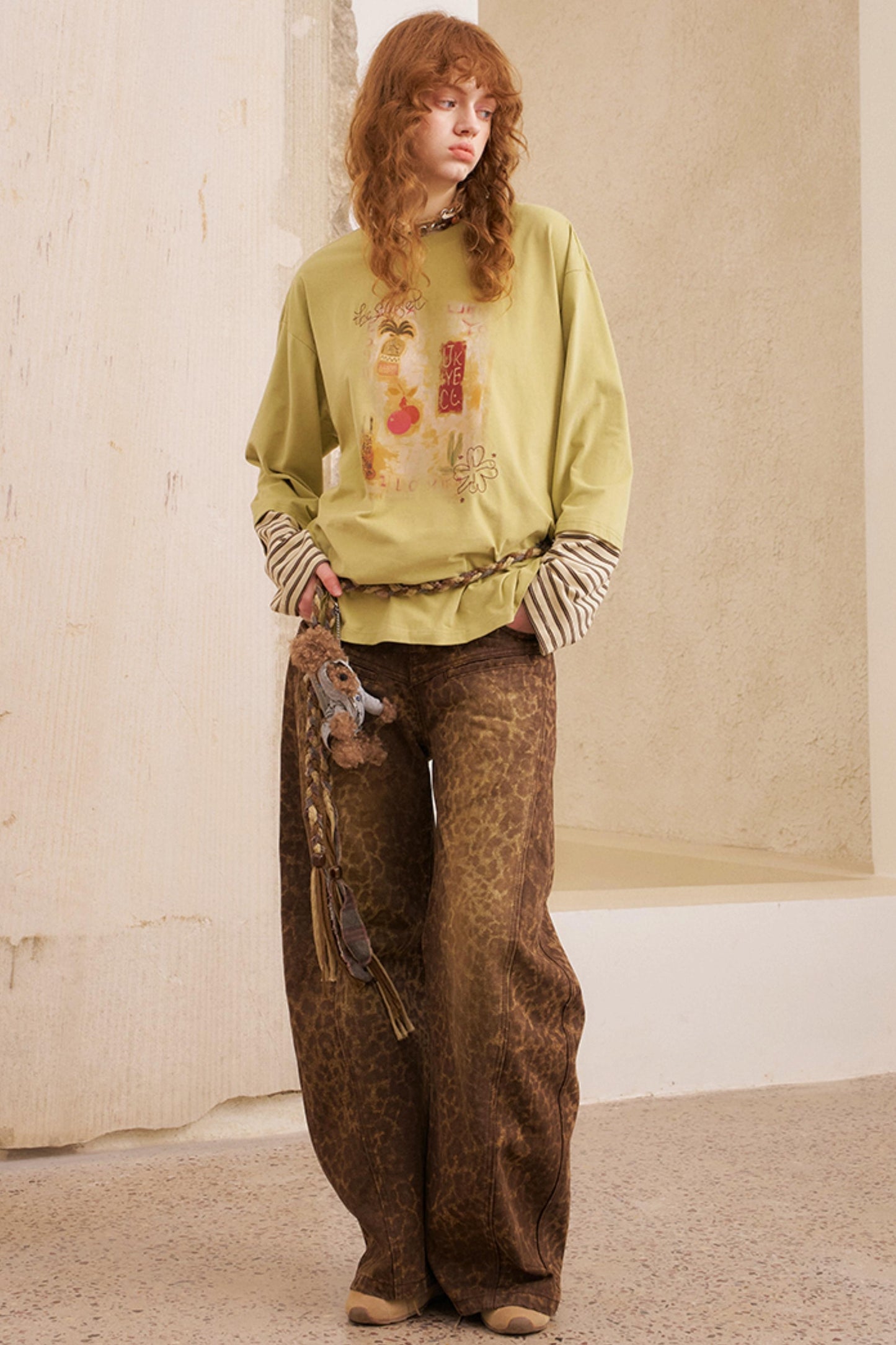 Fall Leopard Split Pants