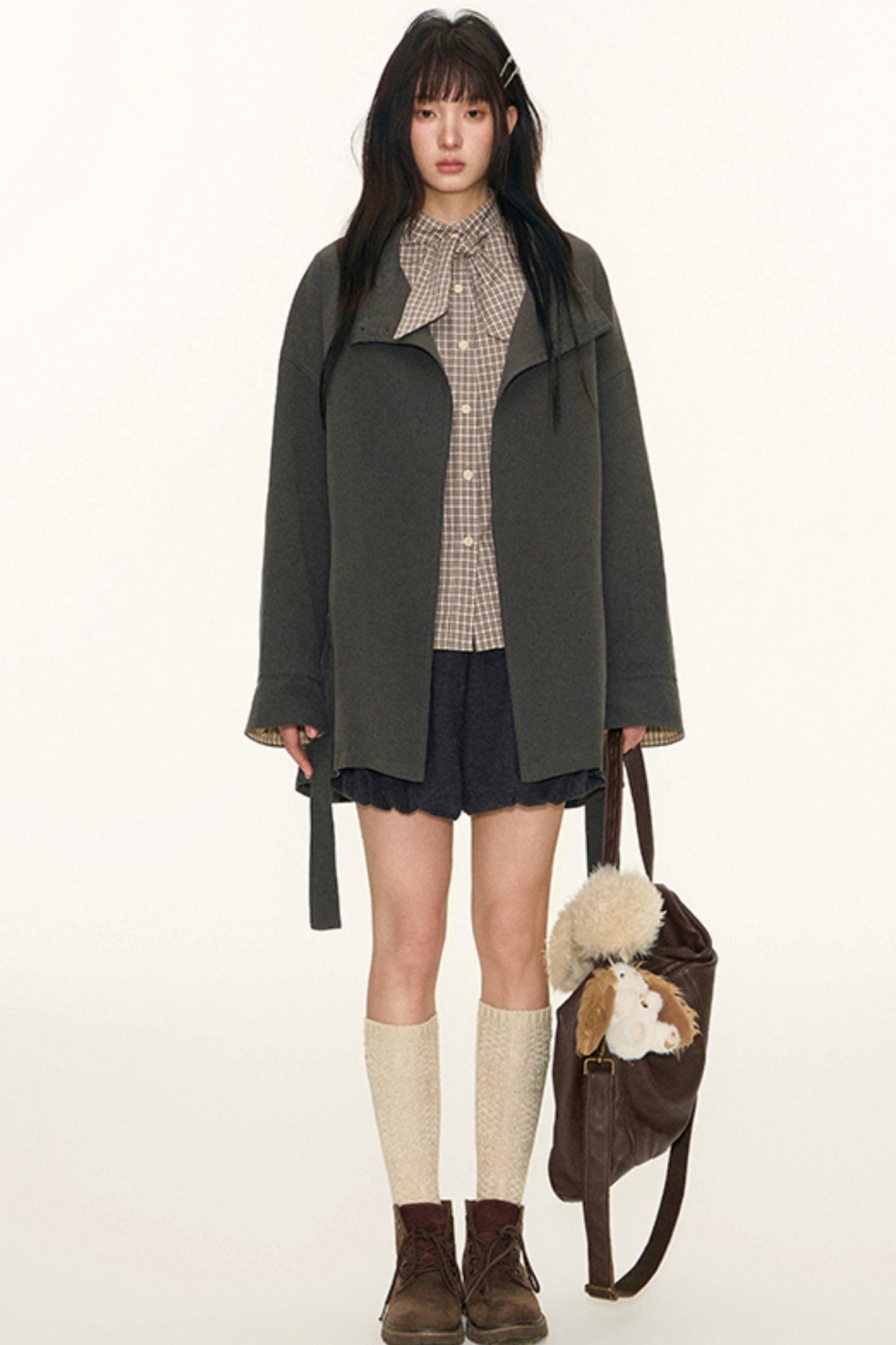 Brushed Flower Bud Culotte Pants