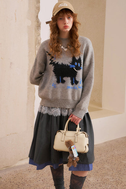 Pearl Kitten Pullover Top