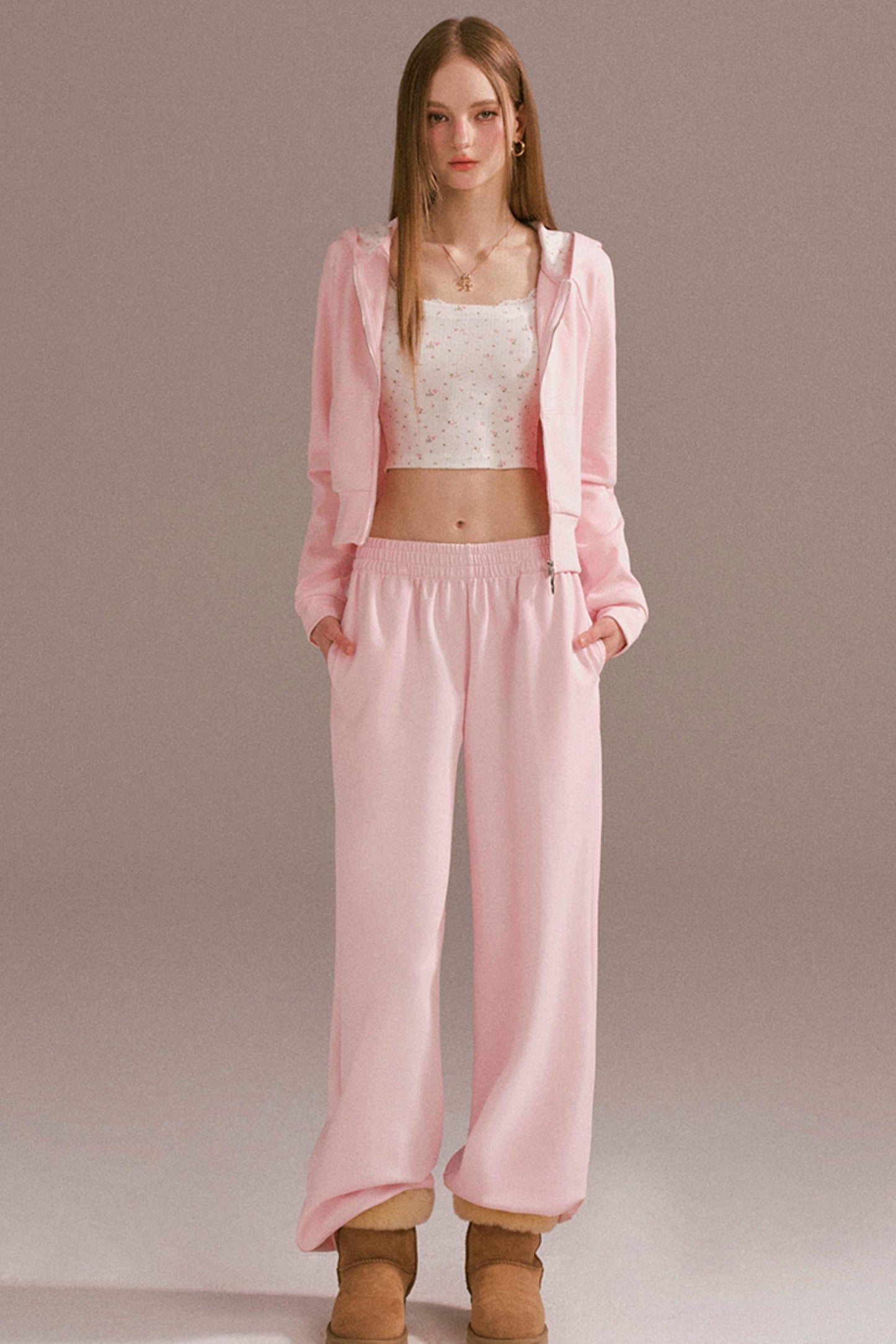 Spice Girl Hooded Knitted Cardigan Set-Up