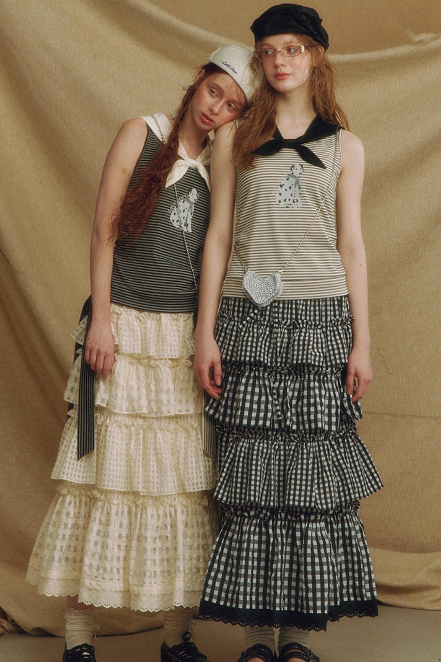 Lace A-Line Layered Skirt