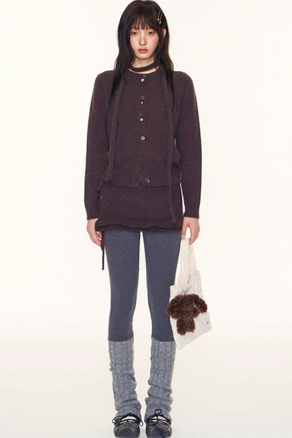 Original Patchwork Knit Leggings Set-Up