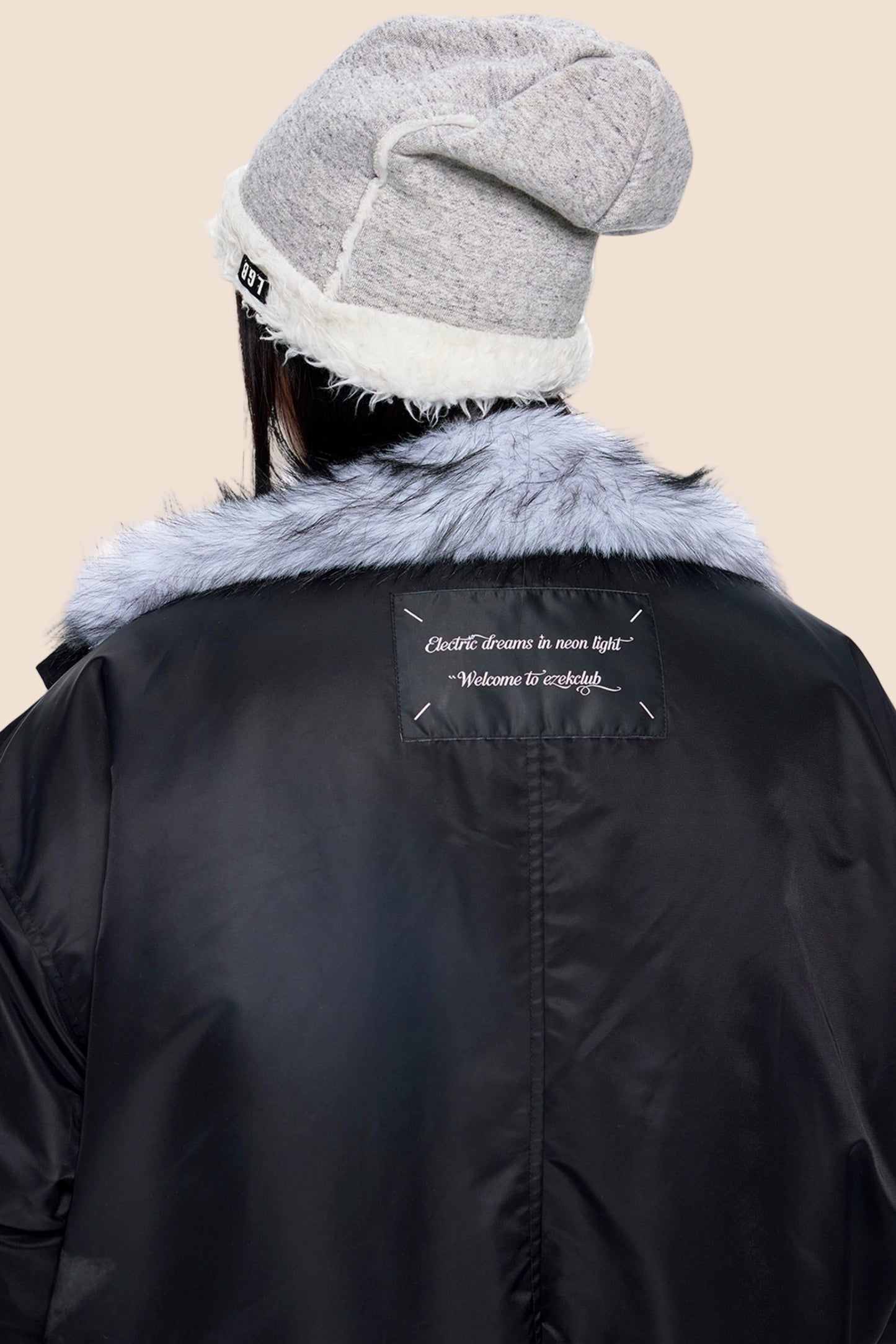 Fur-Trimmed Color-Blocked Cotton Jacket