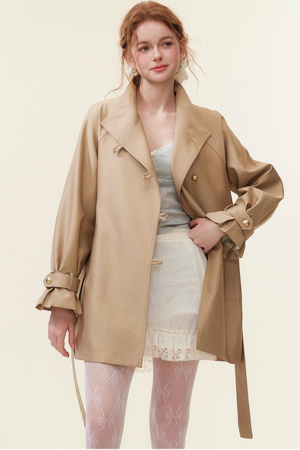 Elegant Twill Trench Jacket