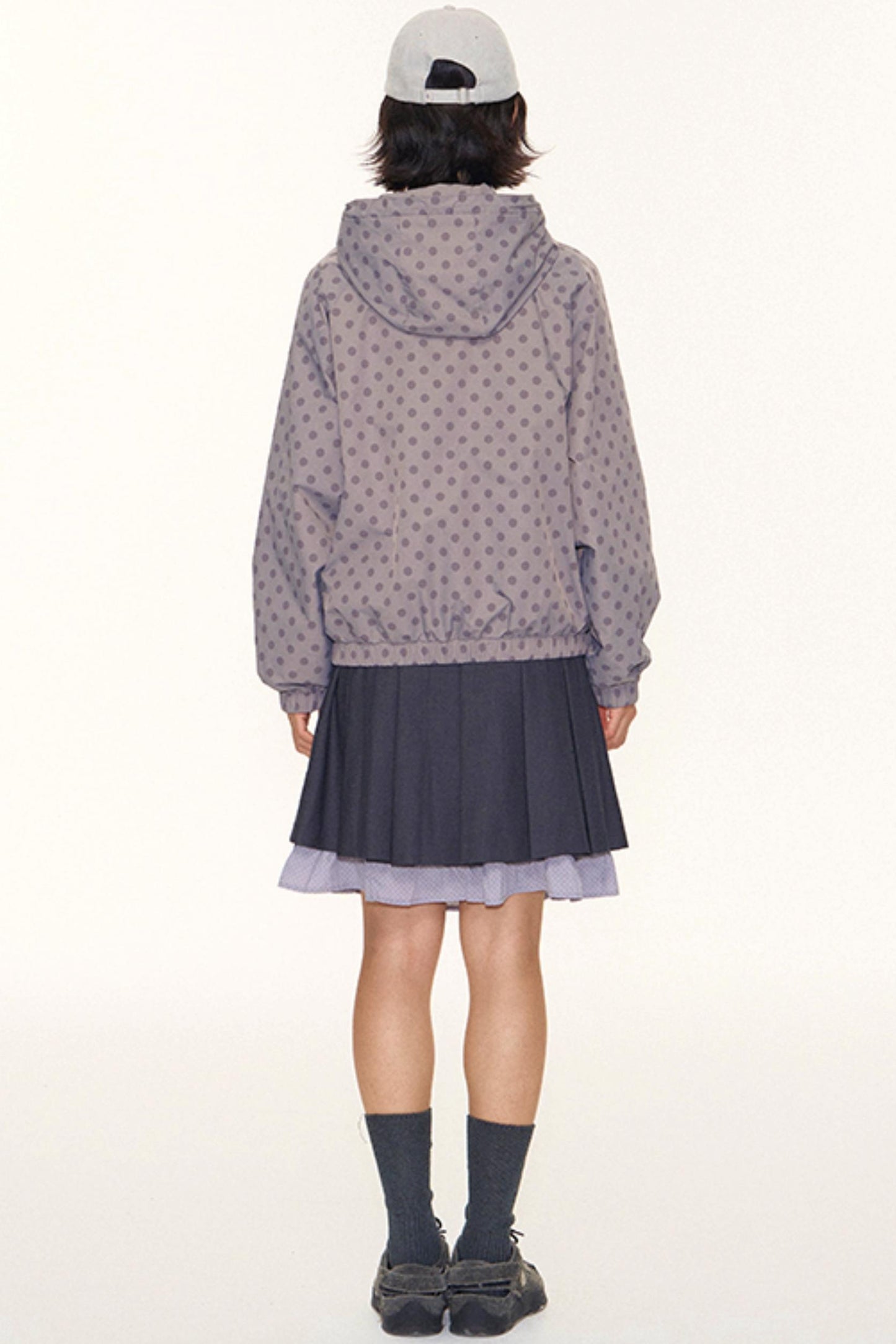 Autumn Polka Dot Hooded Jacket