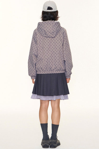 Autumn Polka Dot Hooded Jacket