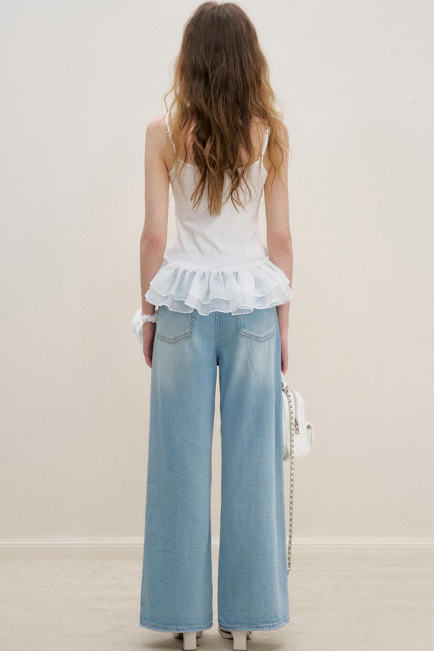 Lace Patchwork Knit Suspenders