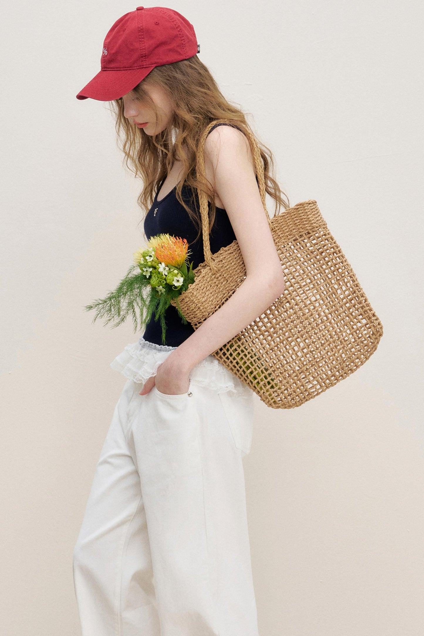 Lace Patchwork Knit Suspenders