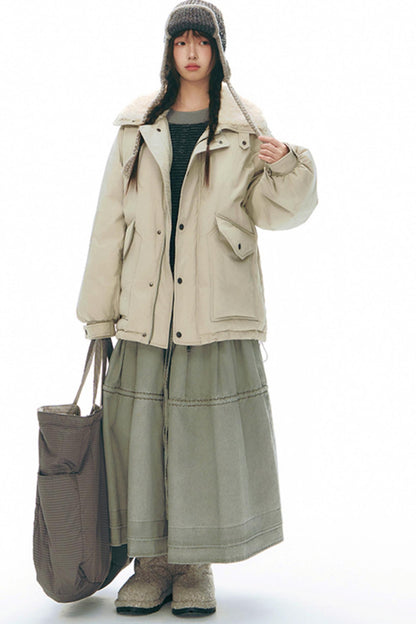 Brushed Stripe Round Neck Long Sleeve Top