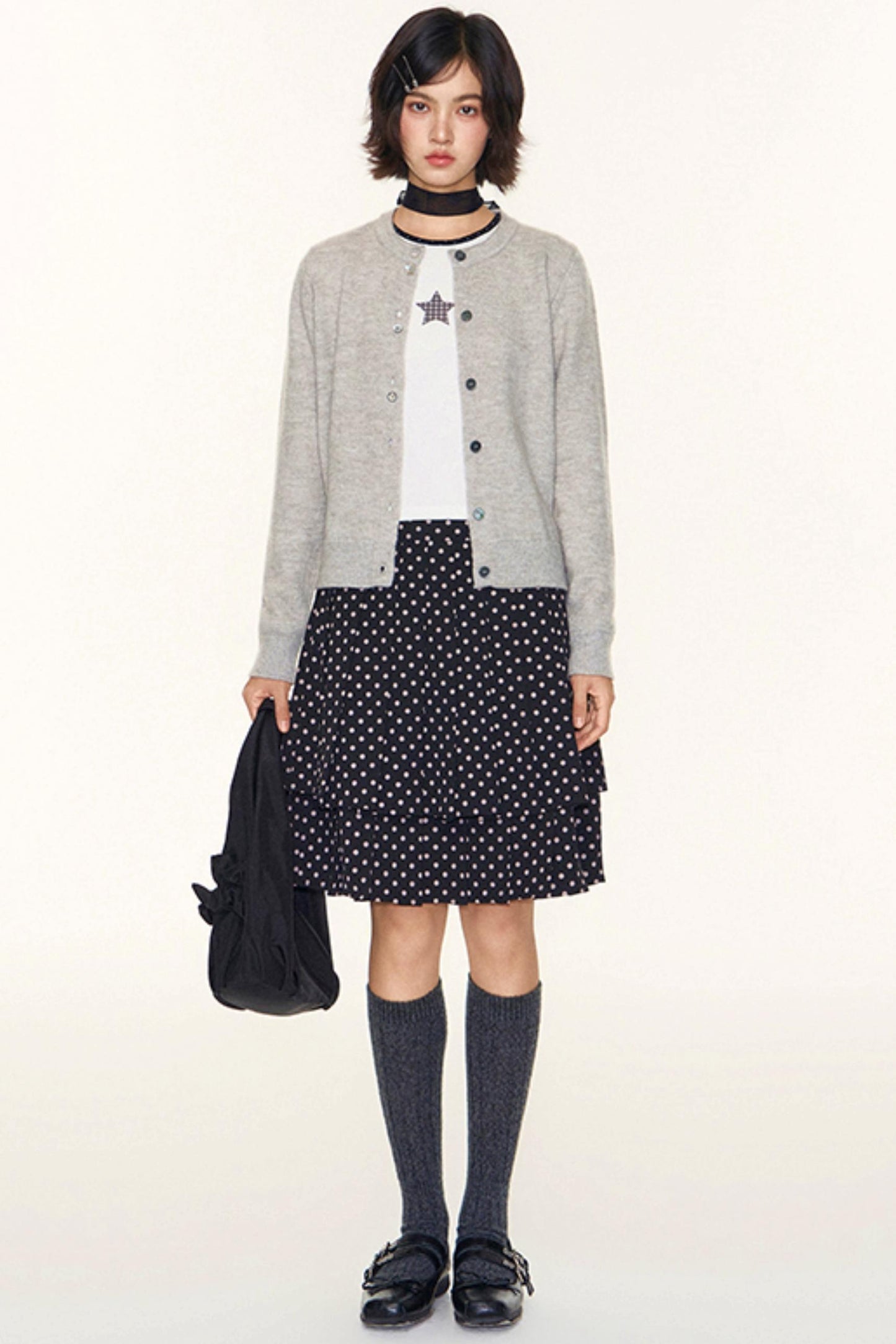 Star Contrast Long Sleeve Top