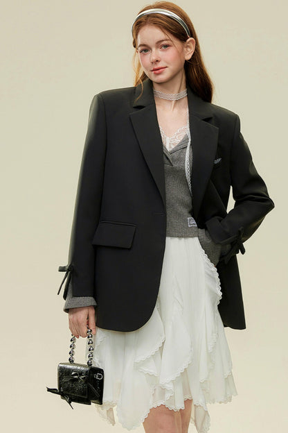 Irregular Lace Bustier A-Line Skirt