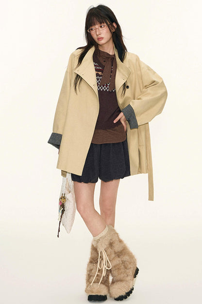 Brushed Flower Bud Culotte Pants