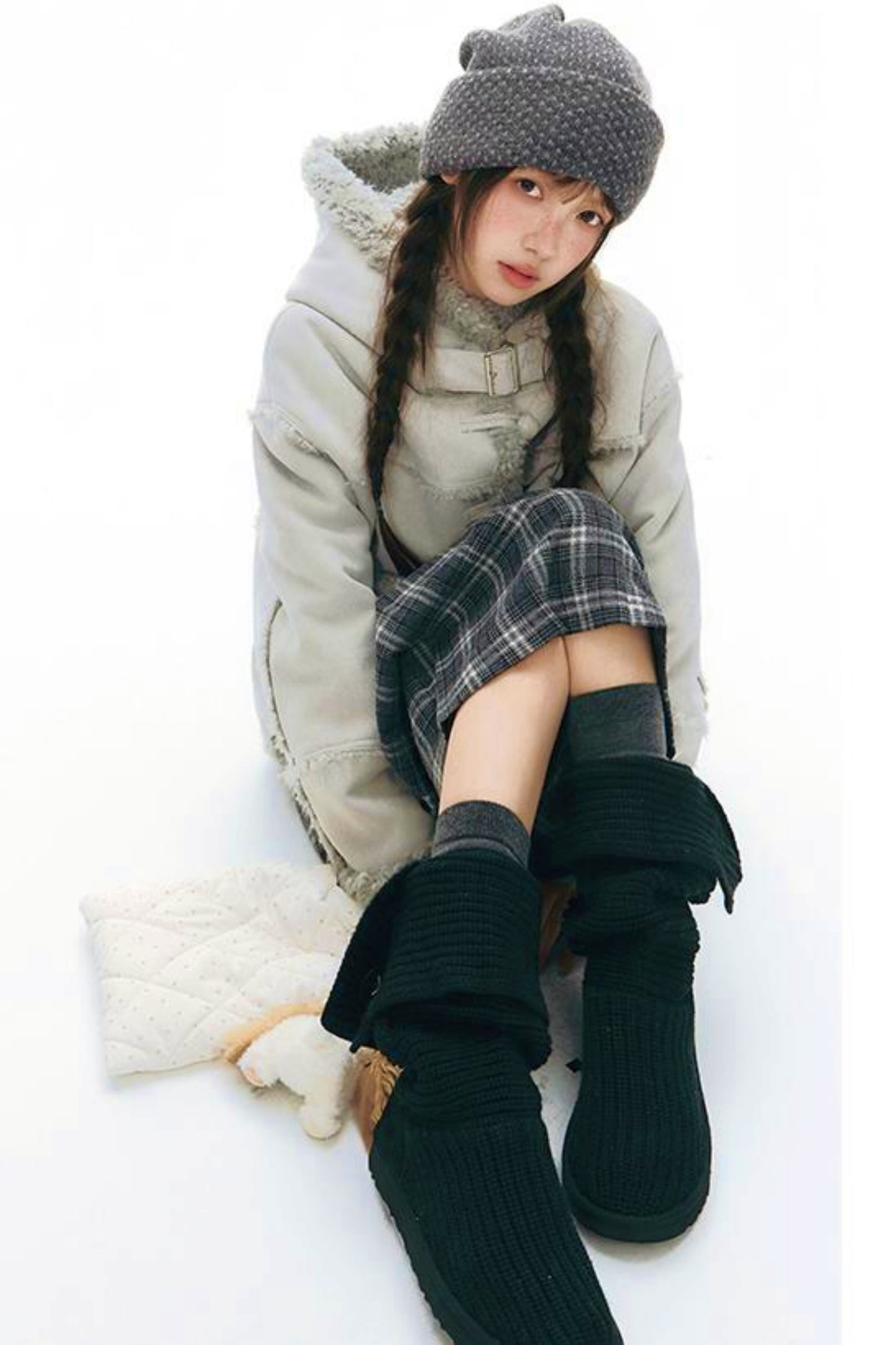 Integrated Hooded Short Coat