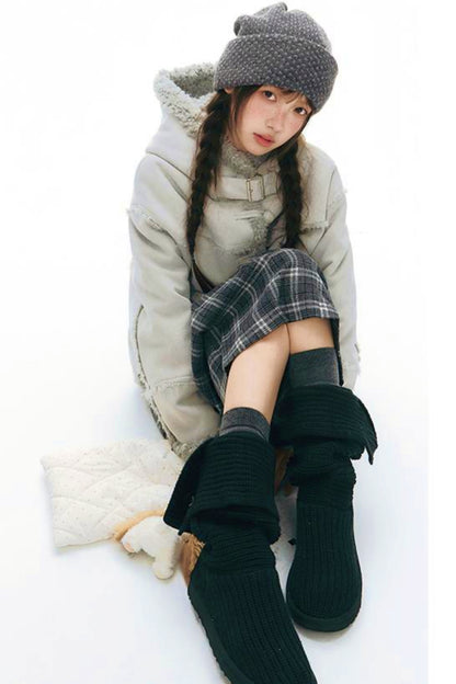 Integrated Hooded Short Coat