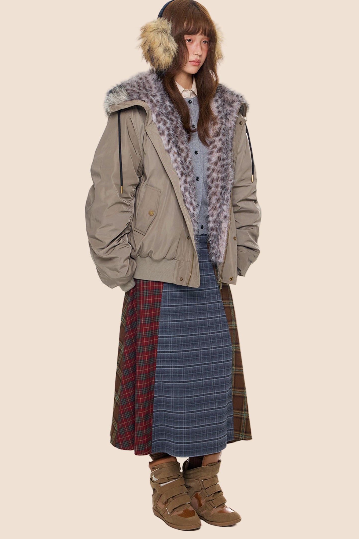 Leopard Print Hooded Jacket