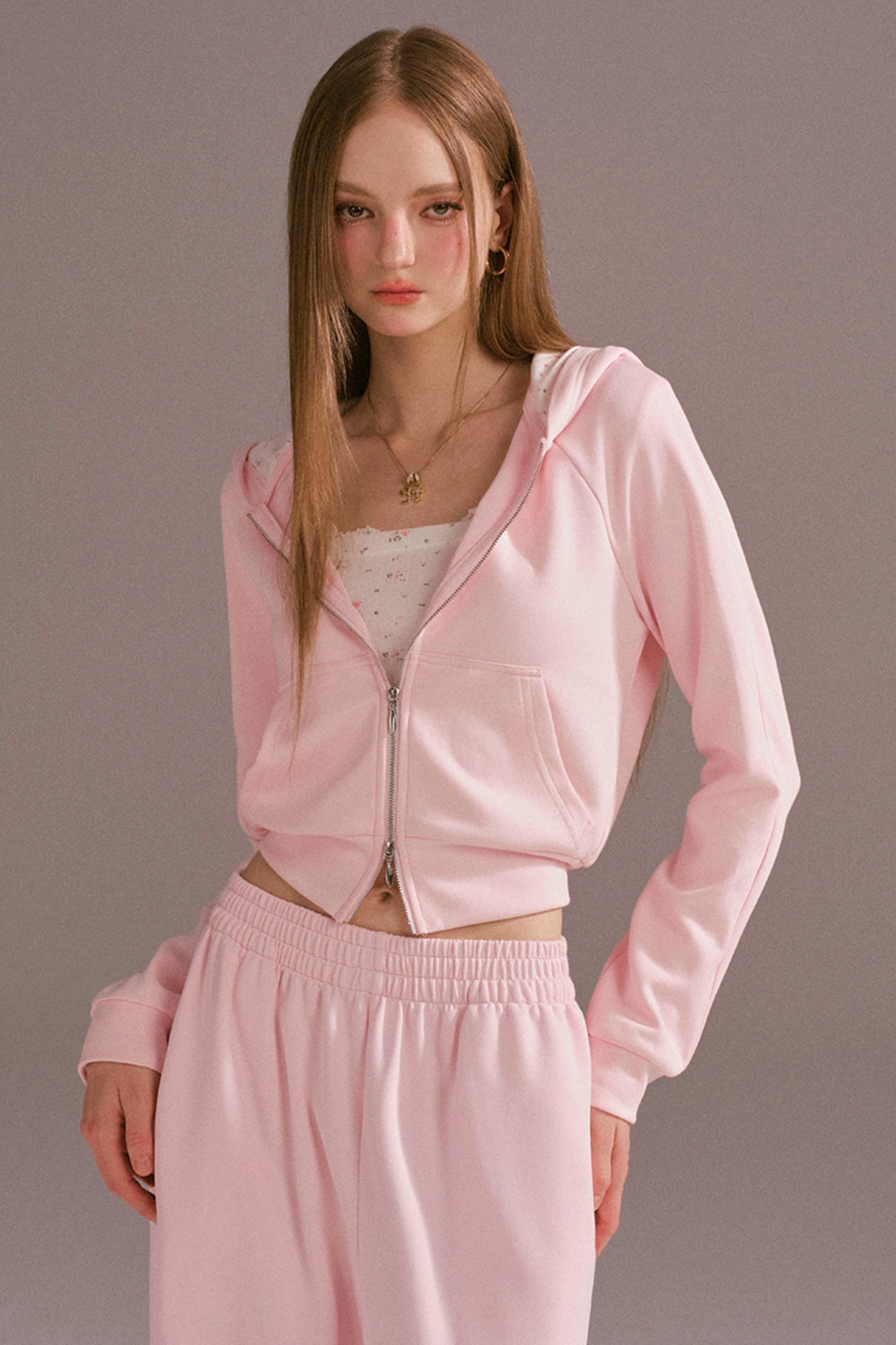 Spice Girl Hooded Knitted Cardigan Set-Up