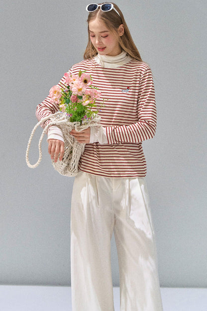 Striped Knitted Base Layer T-Shirt