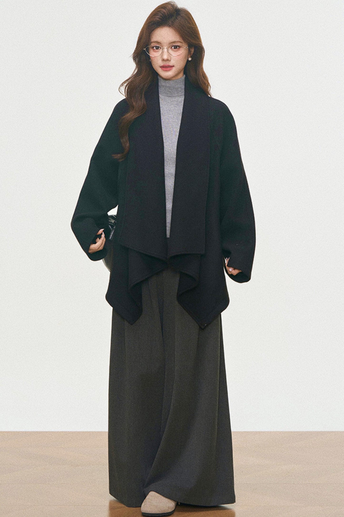 Wool Coat and Turtleneck Set-Up