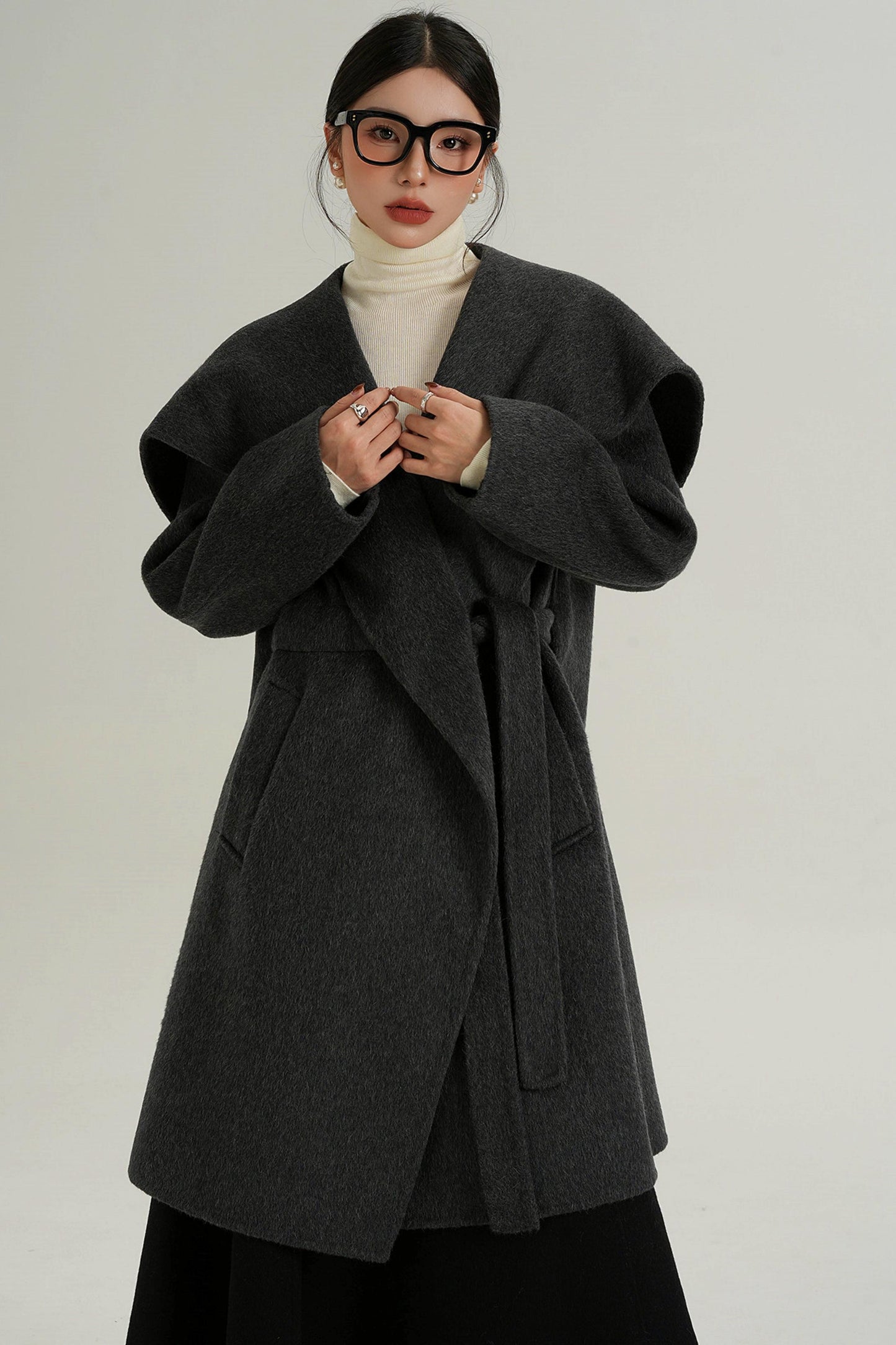 Large Lapel Wool Coat