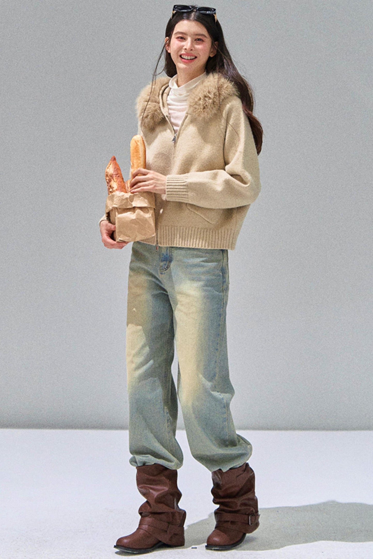 Luxury Knit Hooded Jacket