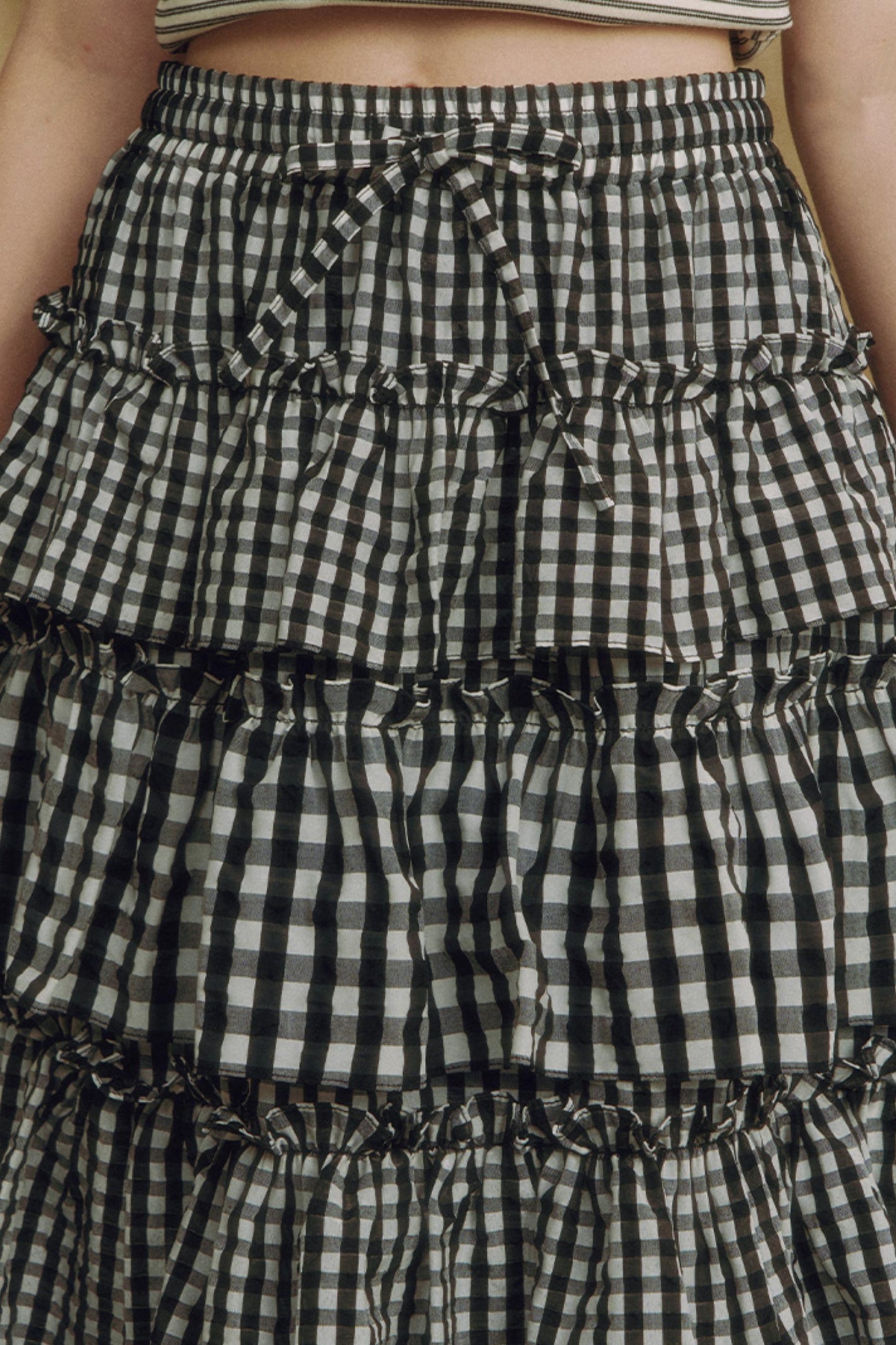 Lace A-Line Layered Skirt