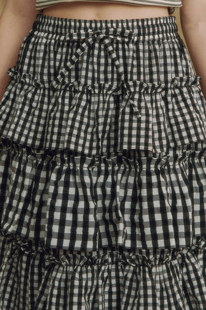 Lace A-Line Layered Skirt