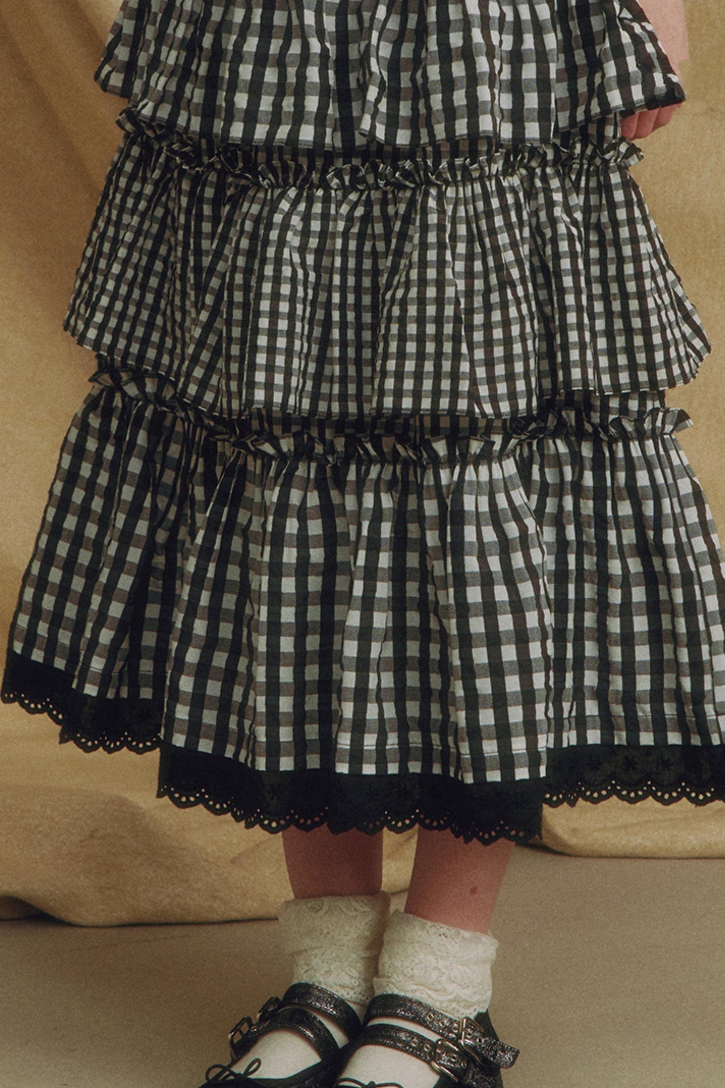 Lace A-Line Layered Skirt