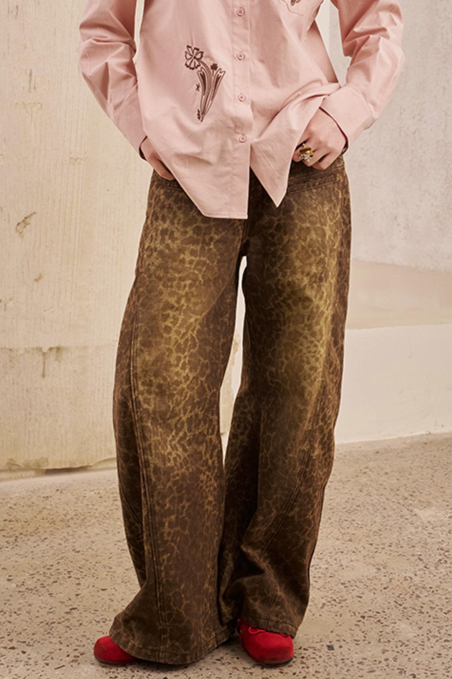 Fall Leopard Split Pants