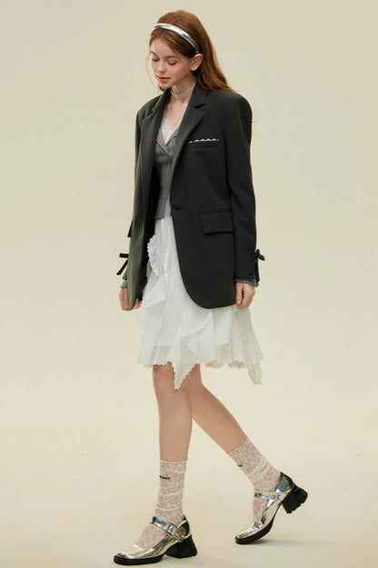 Irregular Lace Bustier A-Line Skirt