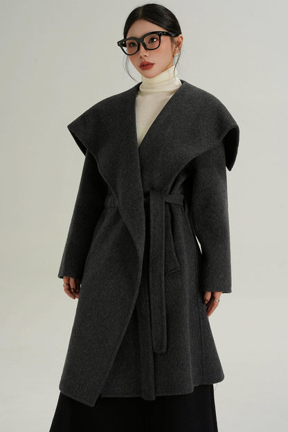 Large Lapel Wool Coat