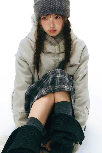 Integrated Hooded Short Coat