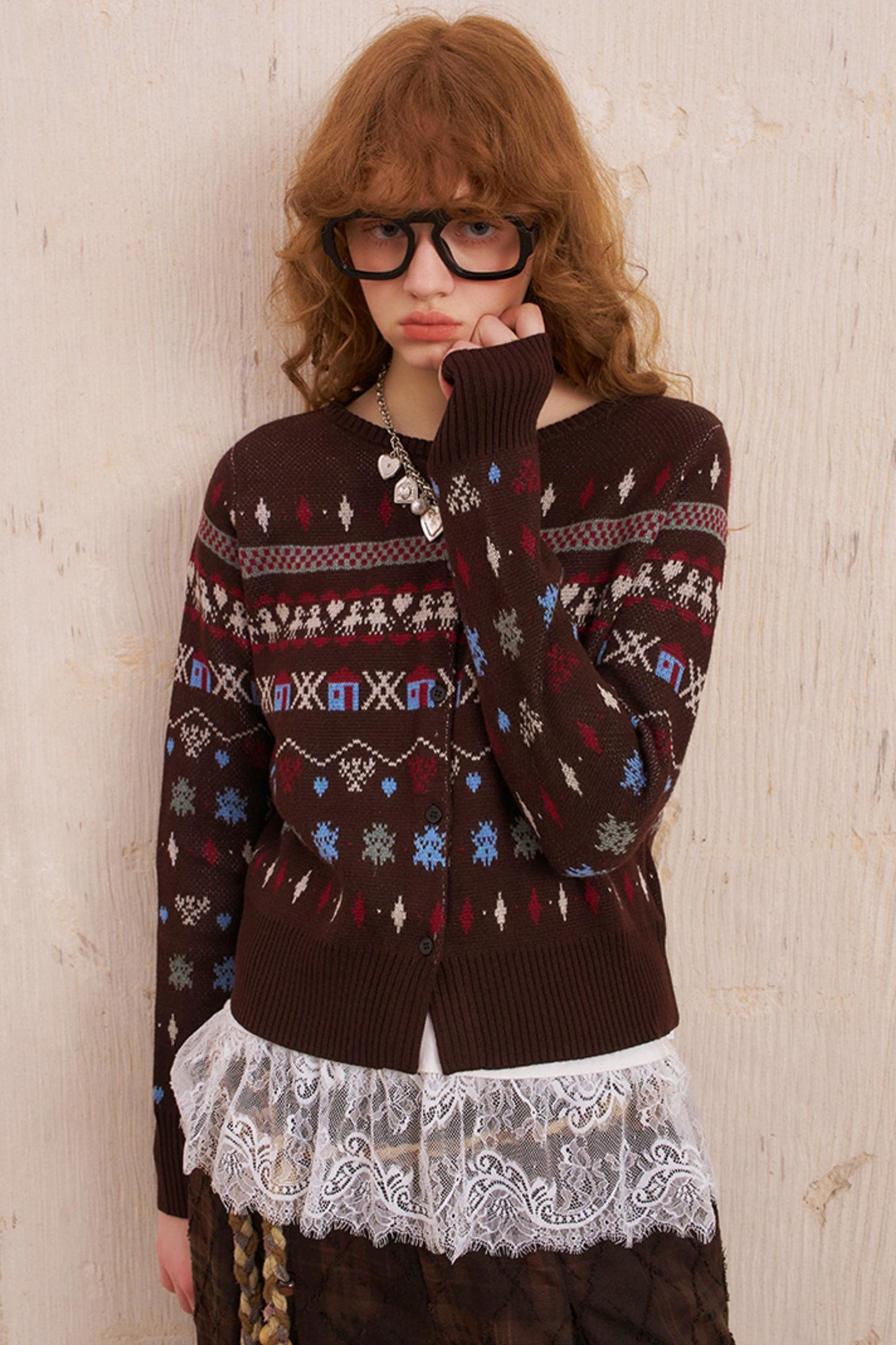 Fair Isle Jacquard Winter Cardigan