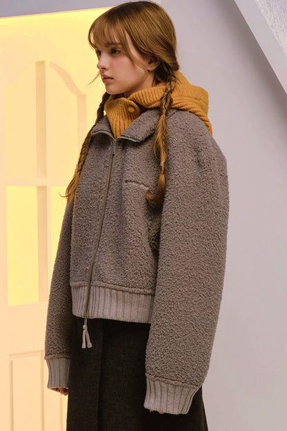 Sheep Wool Blend Knitted Balaclava