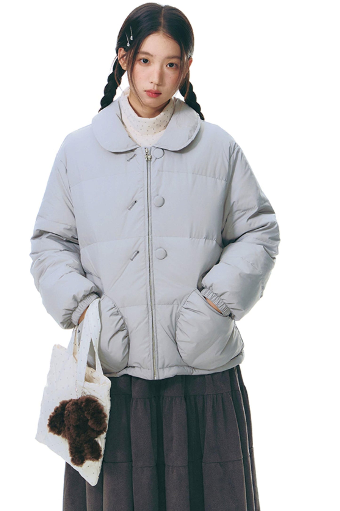 Winter Curved Pocket Cotton Jacket